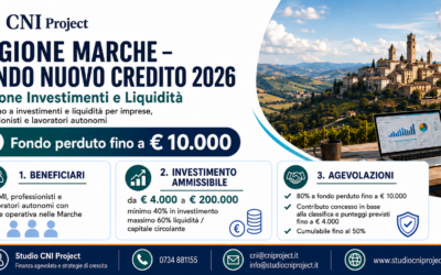 REGIONE MARCHE: FONDO NUOVO CREDITO 2026